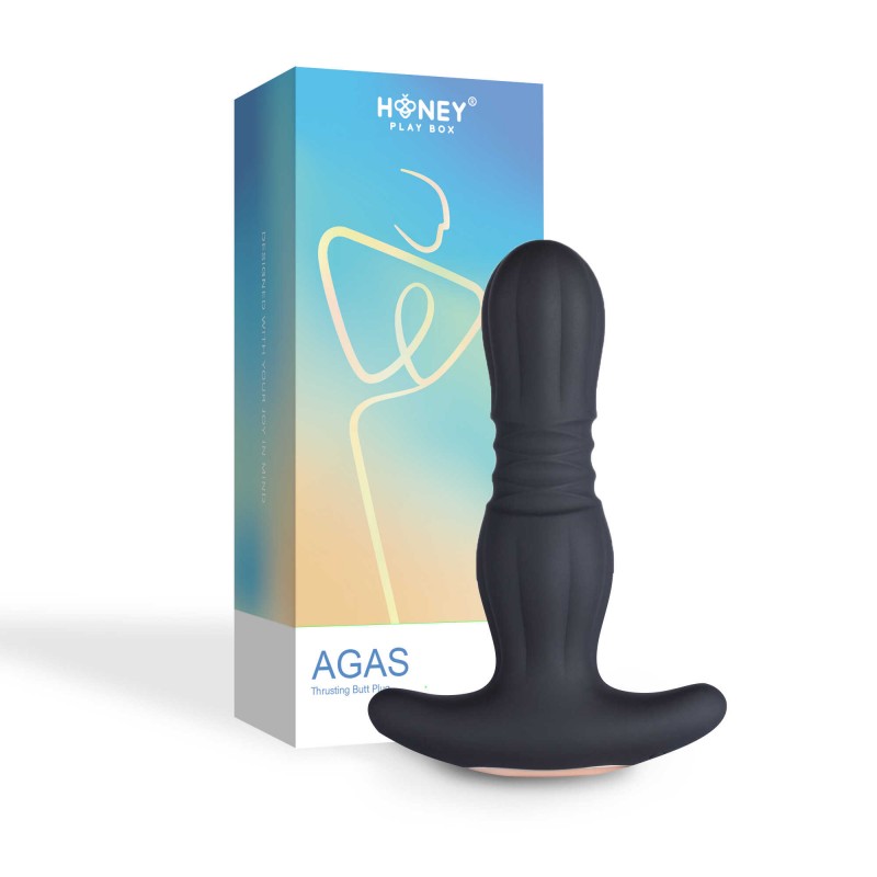 Agas - Plug Va-et-Vient Télécommandé pour une Stimulation Intense 🖤📡