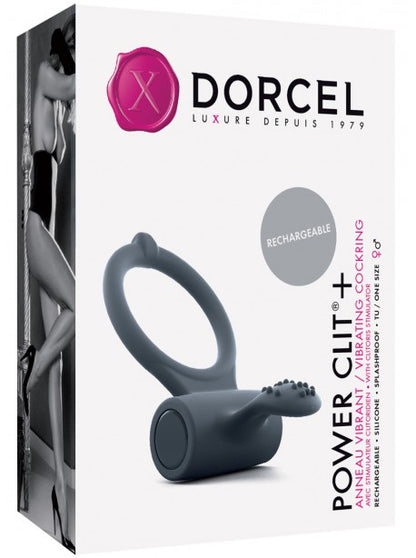 Power Clit+ - Cockring Vibrant Noir pour une Stimulation Intensifiée 🖤✨